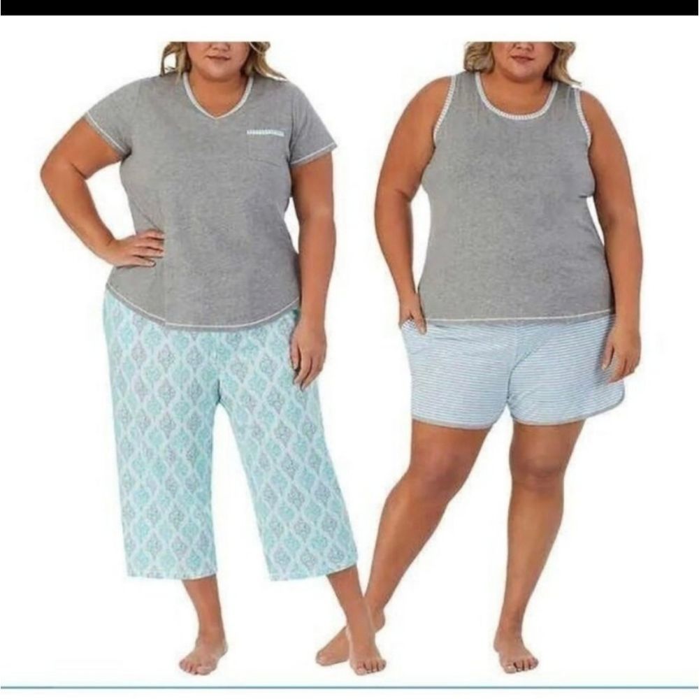 NEW 4-piece set of Carole Hochman  Pajamas 100% Cotton 3X